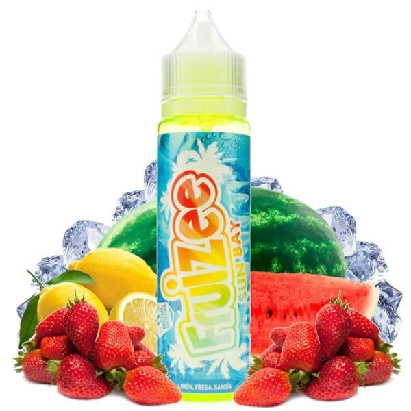 Líquido para vapear de 50ml de la marca fruizee, sin nicotina y con un sabor SunBay