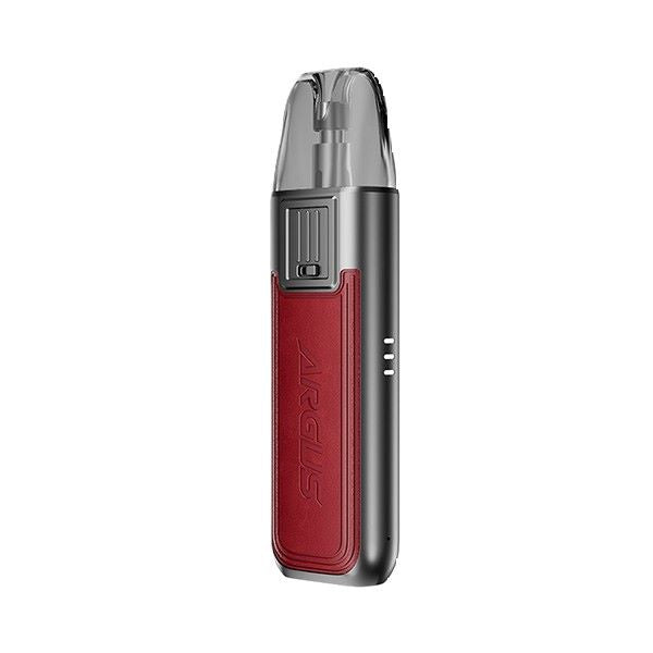 La imagen muestra un vaper/pod recargable, modelo Argus Se pod de la marca Voopoo de color rojo